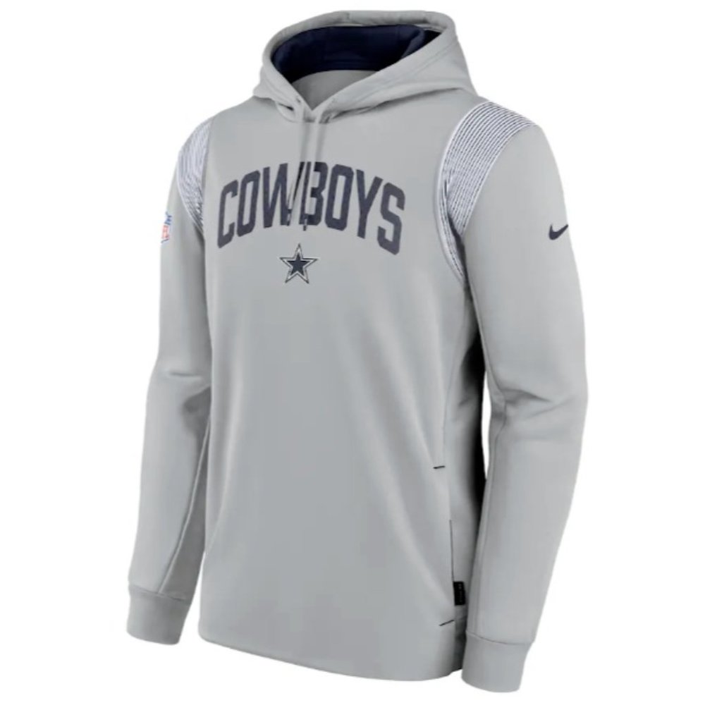 Nike Dallas Cowboys Sideline Therma-FIT Gray Pullover Hoodie Men’s XL New